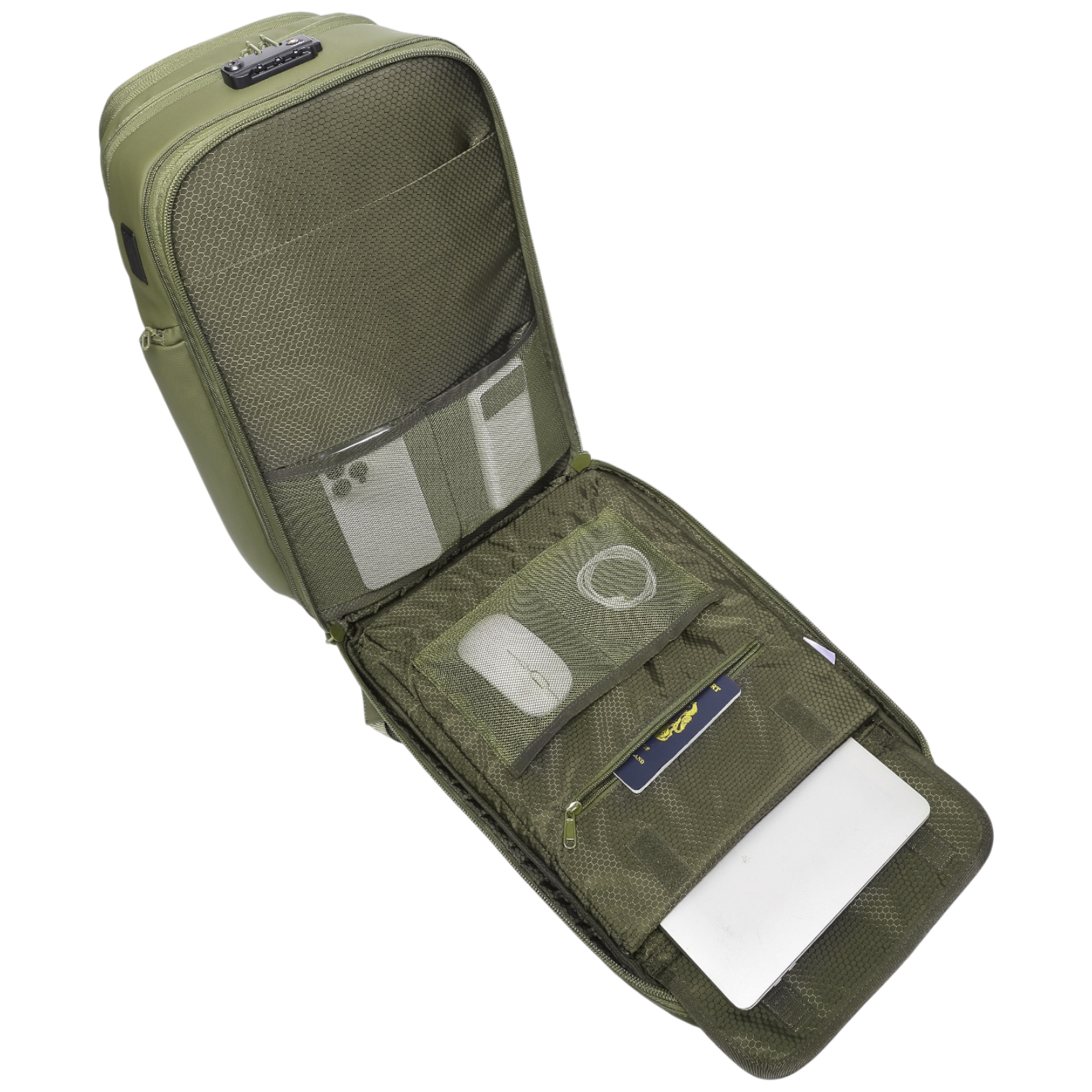 Mochila de Viaje Expandible de 35L con Compartimento para Laptop de 17", Impermeable de TPU, Puerto USB, Cerradura TSA, Apertura Tipo Maleta, Equipaje de Mano para Negocios, Trabajo y Viajes