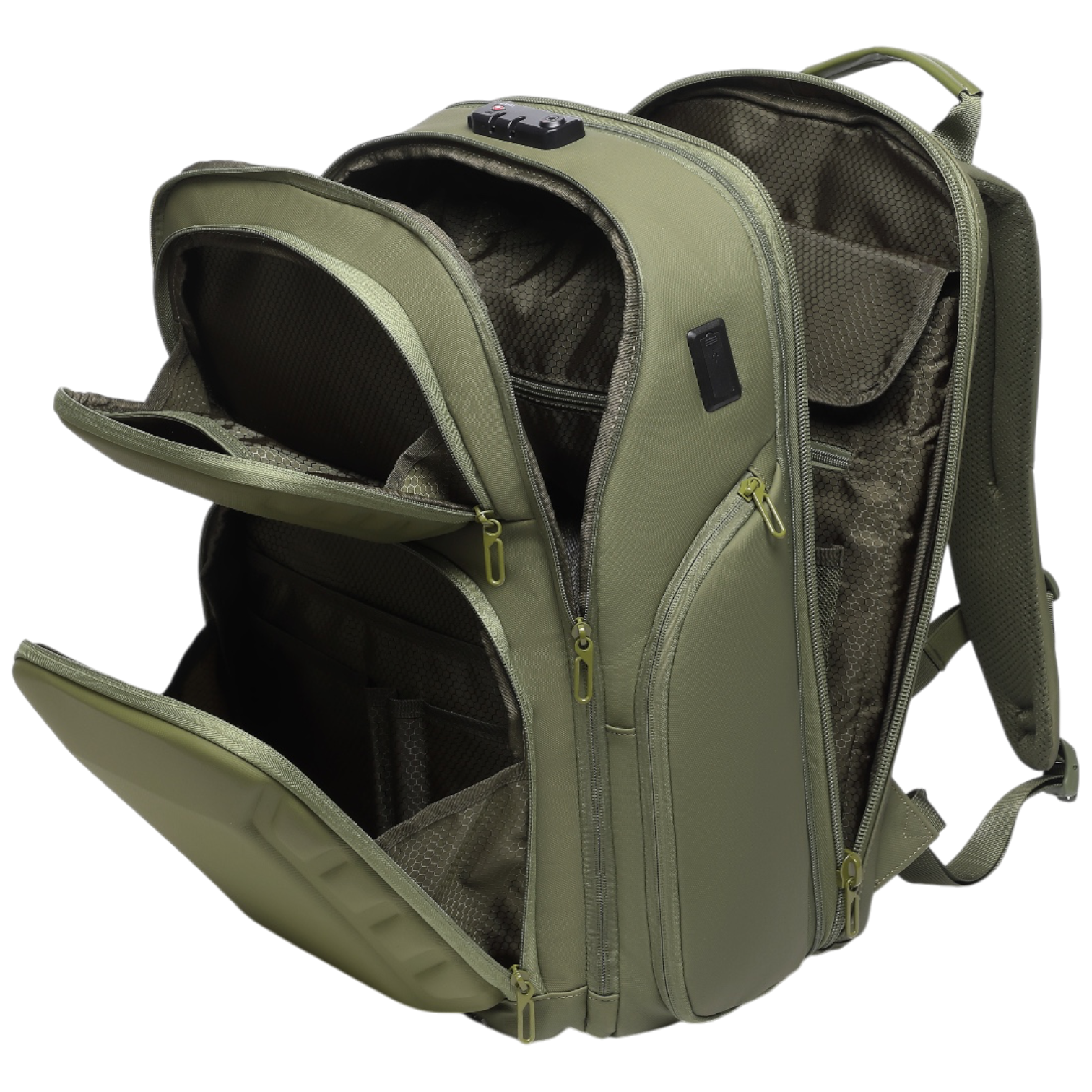 Mochila de Viaje Expandible de 35L con Compartimento para Laptop de 17", Impermeable de TPU, Puerto USB, Cerradura TSA, Apertura Tipo Maleta, Equipaje de Mano para Negocios, Trabajo y Viajes