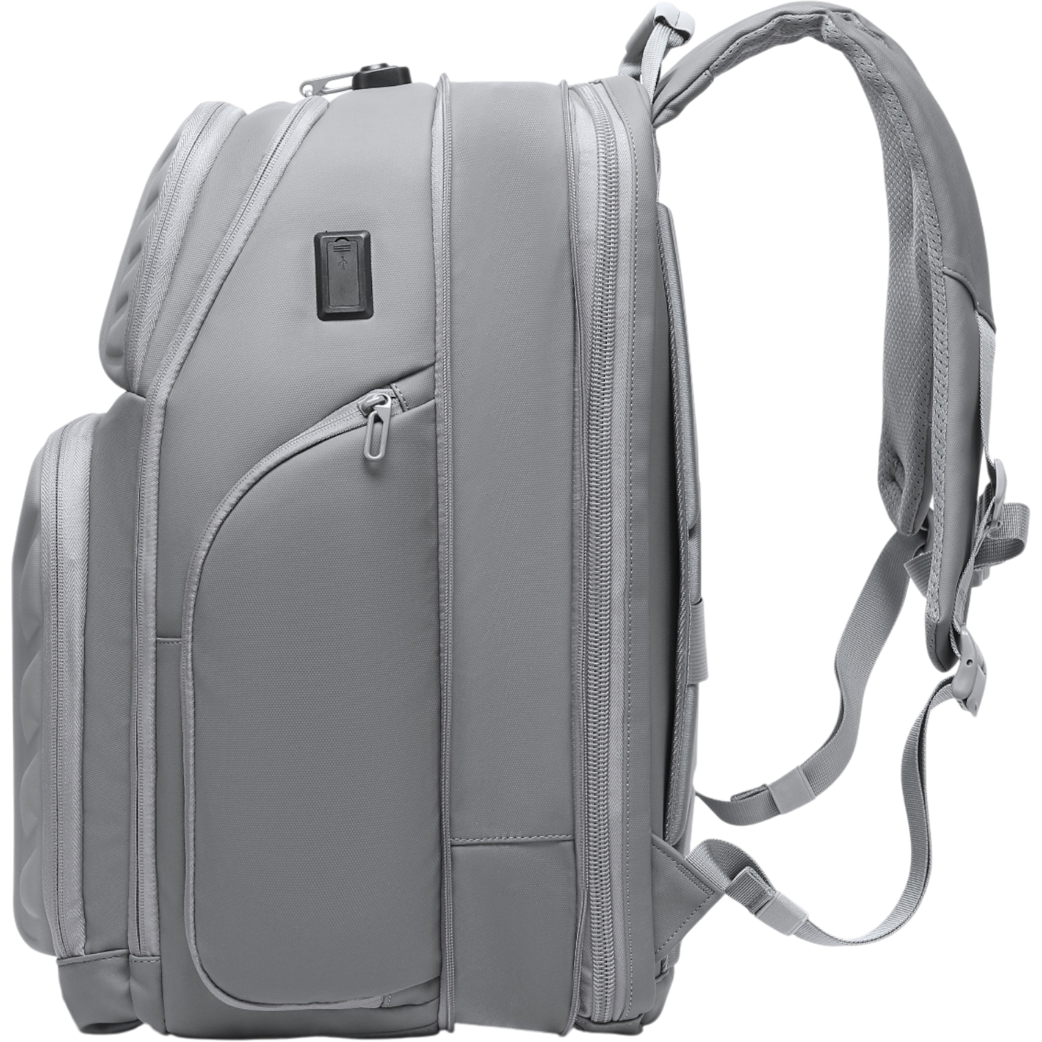 Mochila de Viaje Expandible de 35L con Compartimento para Laptop de 17", Impermeable de TPU, Puerto USB, Cerradura TSA, Apertura Tipo Maleta, Equipaje de Mano para Negocios, Trabajo y Viajes