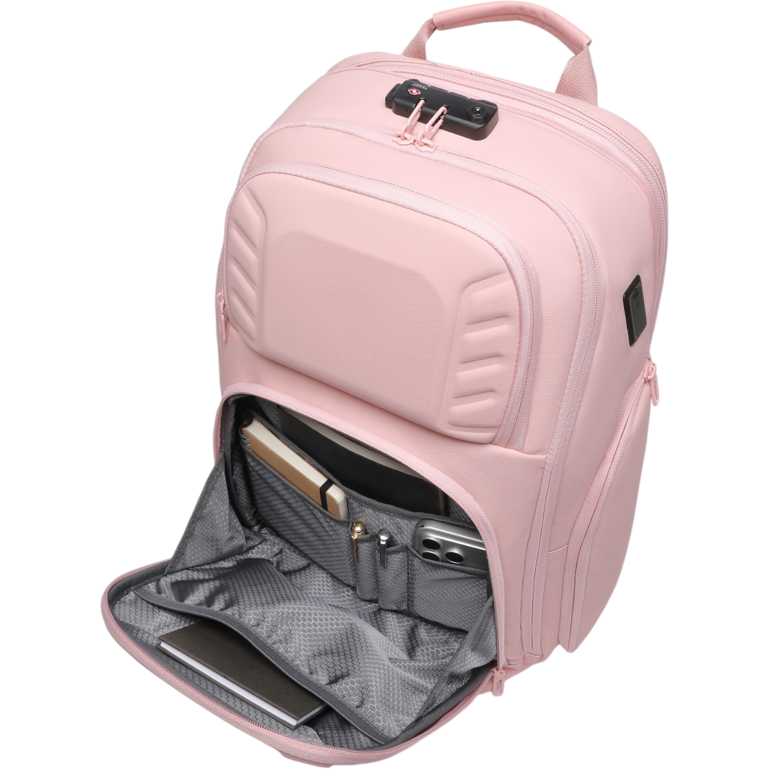Mochila de Viaje Expandible de 35L con Compartimento para Laptop de 17", Impermeable de TPU, Puerto USB, Cerradura TSA, Apertura Tipo Maleta, Equipaje de Mano para Negocios, Trabajo y Viajes