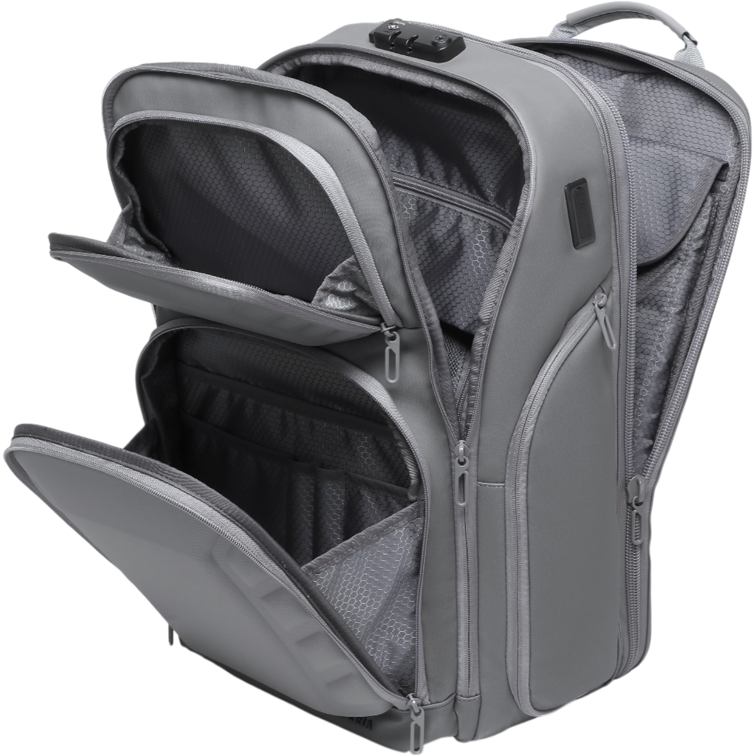 Mochila de Viaje Expandible de 35L con Compartimento para Laptop de 17", Impermeable de TPU, Puerto USB, Cerradura TSA, Apertura Tipo Maleta, Equipaje de Mano para Negocios, Trabajo y Viajes