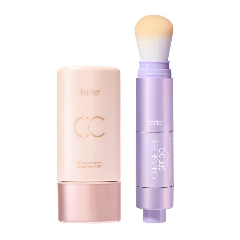 Tarte Summer Skin Essentials - Sérum con Color CC y Polvo Fijador Sin Pliegues