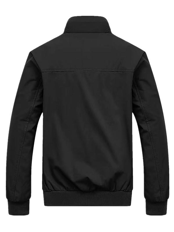 Chaqueta informal de hombre para primavera y otoño, tejido ligero de poliéster, portátil y fácil de guardar, ideal para desplazamientos diarios y viajes.