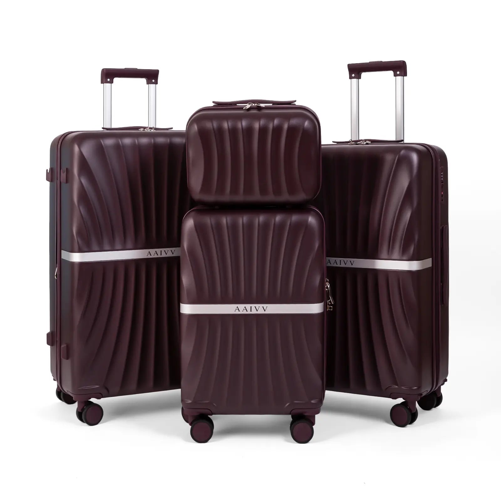 Lightweight ABS Travel Suitcase Set 4 Pcs with TSA Lock for Travel & School
