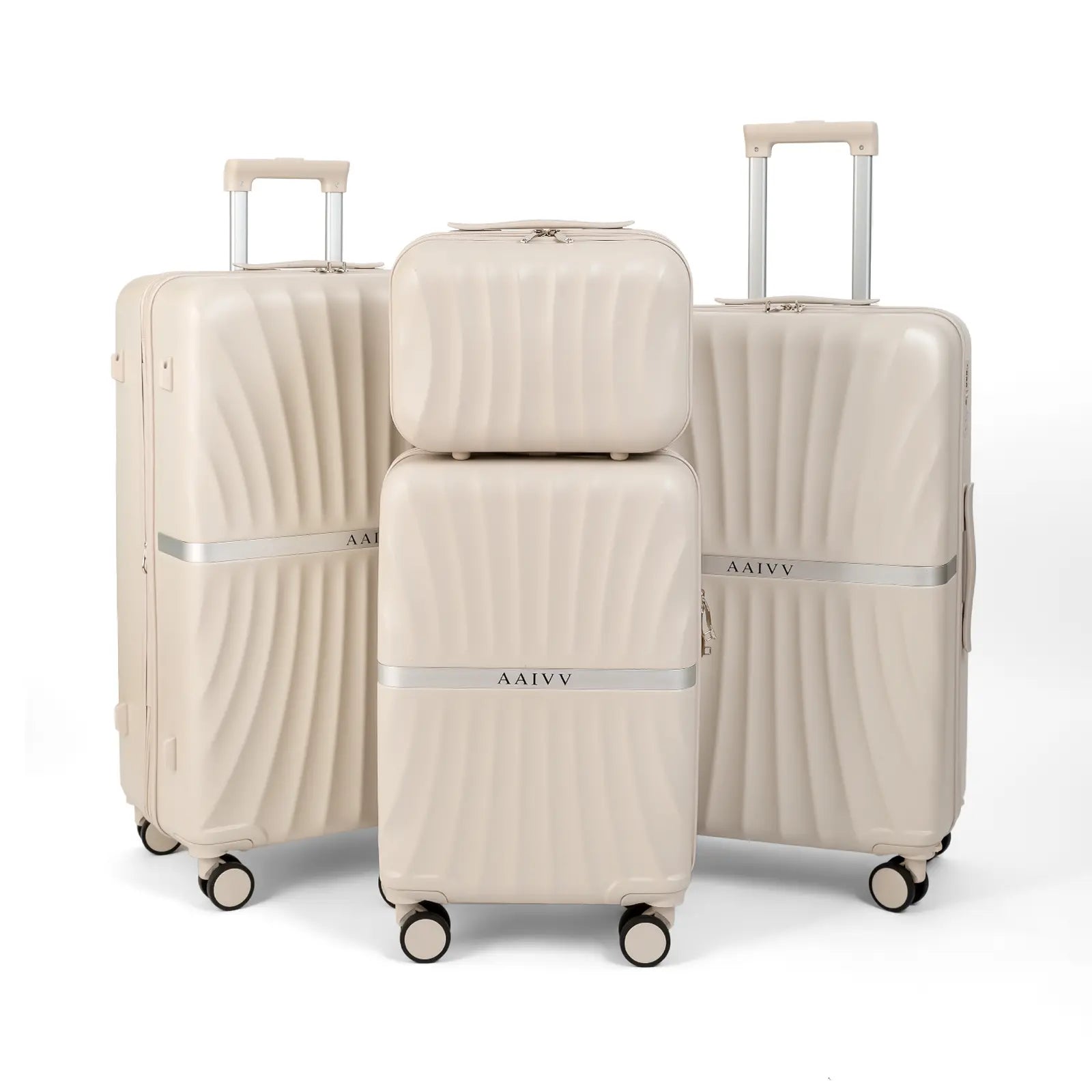 Lightweight ABS Travel Suitcase Set 4 Pcs with TSA Lock for Travel & School