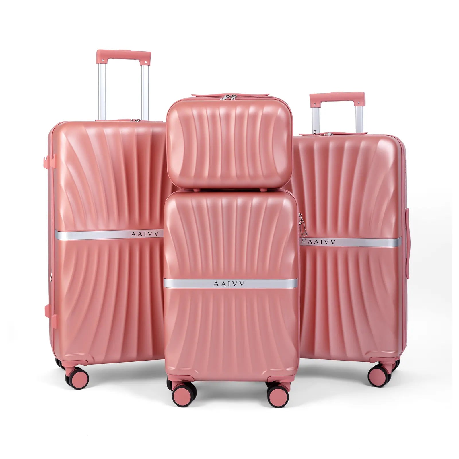 Lightweight ABS Travel Suitcase Set 4 Pcs with TSA Lock for Travel & School