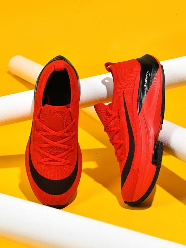 🔥¡Último día de promoción - Zapatillas unisex para correr con estampado de letras y rayas, deportivas informales, transpirables y cómodas, con suela de aire para uso diario, estilo athleisure versátil.
