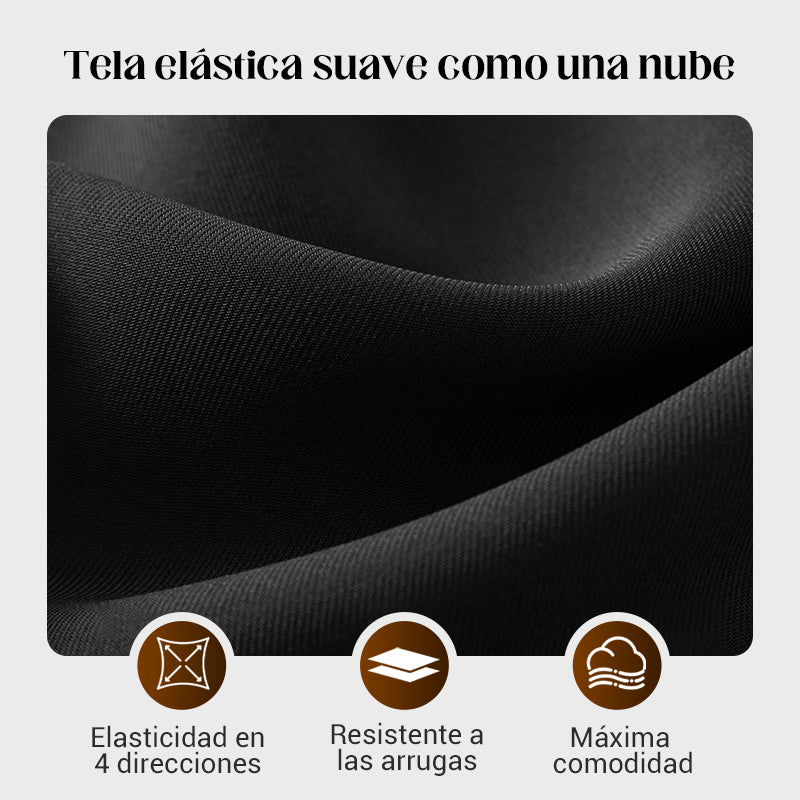 Pantalones casuales de mujer de cintura alta y pierna ancha -💖 Tejido Elástico Cómodo + Bolsillos Prácticos - Ideal para Trabajo, Paseos y Casa! ✨