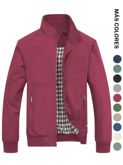 Chaqueta informal de hombre para primavera y otoño, tejido ligero de poliéster, portátil y fácil de guardar, ideal para desplazamientos diarios y viajes.