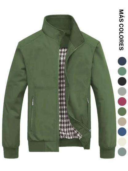 Chaqueta informal de hombre para primavera y otoño, tejido ligero de poliéster, portátil y fácil de guardar, ideal para desplazamientos diarios y viajes.