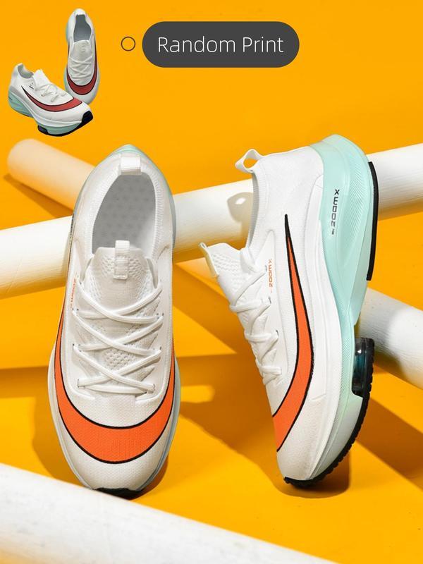 🔥¡Último día de promoción - Zapatillas unisex para correr con estampado de letras y rayas, deportivas informales, transpirables y cómodas, con suela de aire para uso diario, estilo athleisure versátil.