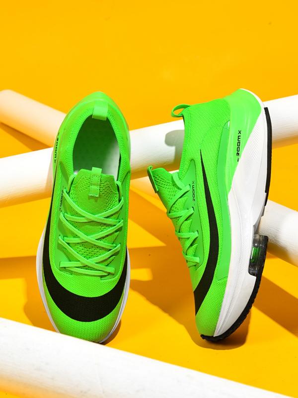 🔥¡Último día de promoción - Zapatillas unisex para correr con estampado de letras y rayas, deportivas informales, transpirables y cómodas, con suela de aire para uso diario, estilo athleisure versátil.