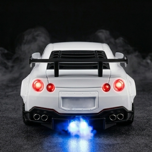 Reloj Despertador Con Forma De Hipercoche, Sonido De Motor, Efecto De Escape Y Luces Led: Regalo De Escritorio Para Amantes De Los Coches.