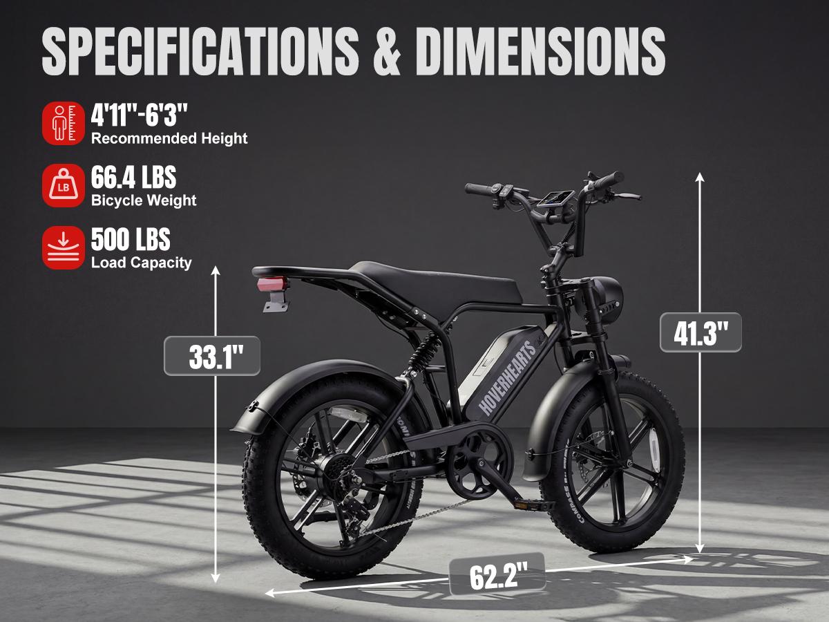 1500W Peak Electric Bike for Adults, 48V 15Ah Battery 65 Miles Range, 28MPH Fat Tire Ebike, Full Suspension All Terrain E Bike, 500lbs Load, UL2849, Including Bike Lock, Phone Holder 1500W Peak Electric Bike for Adults, 48V 15Ah Battery 65 Miles Range, 28MPH Fat Tire Ebike, Full Suspension All Terrain E Bike, 500lbs Load, UL2849, Including Bike Lock, Phone Holder