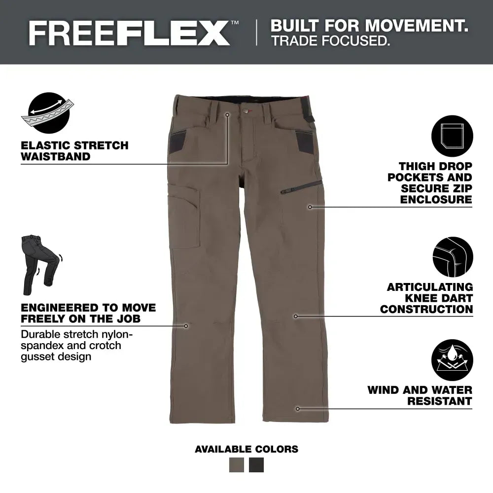 Tume Men's 8-PACK FREEFLEX Tech Work Pants With 7 Pockets
