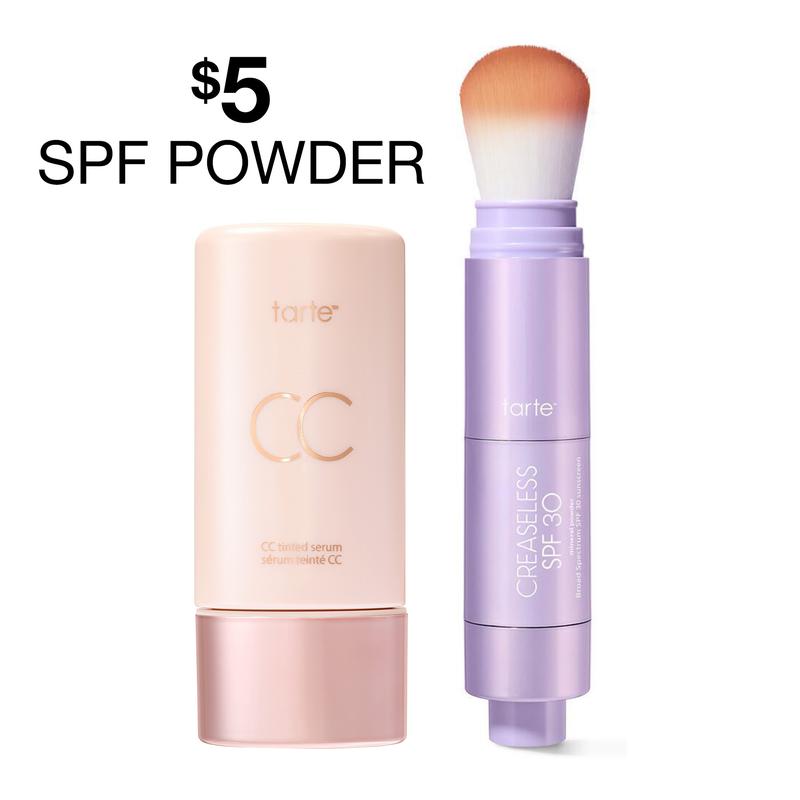 Tarte Summer Skin Essentials - Sérum con Color CC y Polvo Fijador Sin Pliegues
