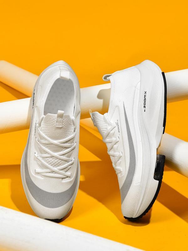 🔥¡Último día de promoción - Zapatillas unisex para correr con estampado de letras y rayas, deportivas informales, transpirables y cómodas, con suela de aire para uso diario, estilo athleisure versátil.