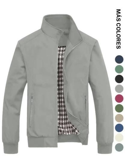 Chaqueta informal de hombre para primavera y otoño, tejido ligero de poliéster, portátil y fácil de guardar, ideal para desplazamientos diarios y viajes.
