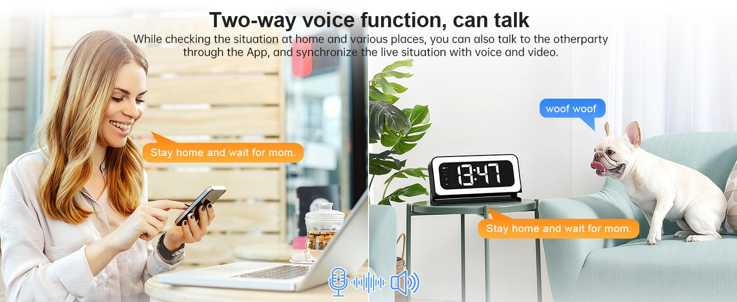 3MP HD Wireless Clock Camera  , Night Vision, Motion Detection, Loop Recording, 2.4GHz WiFi Connectivity, Battery Powered, Remote Real-Time Viewing, Perfect for Home, Office, Warehouse Monitoring