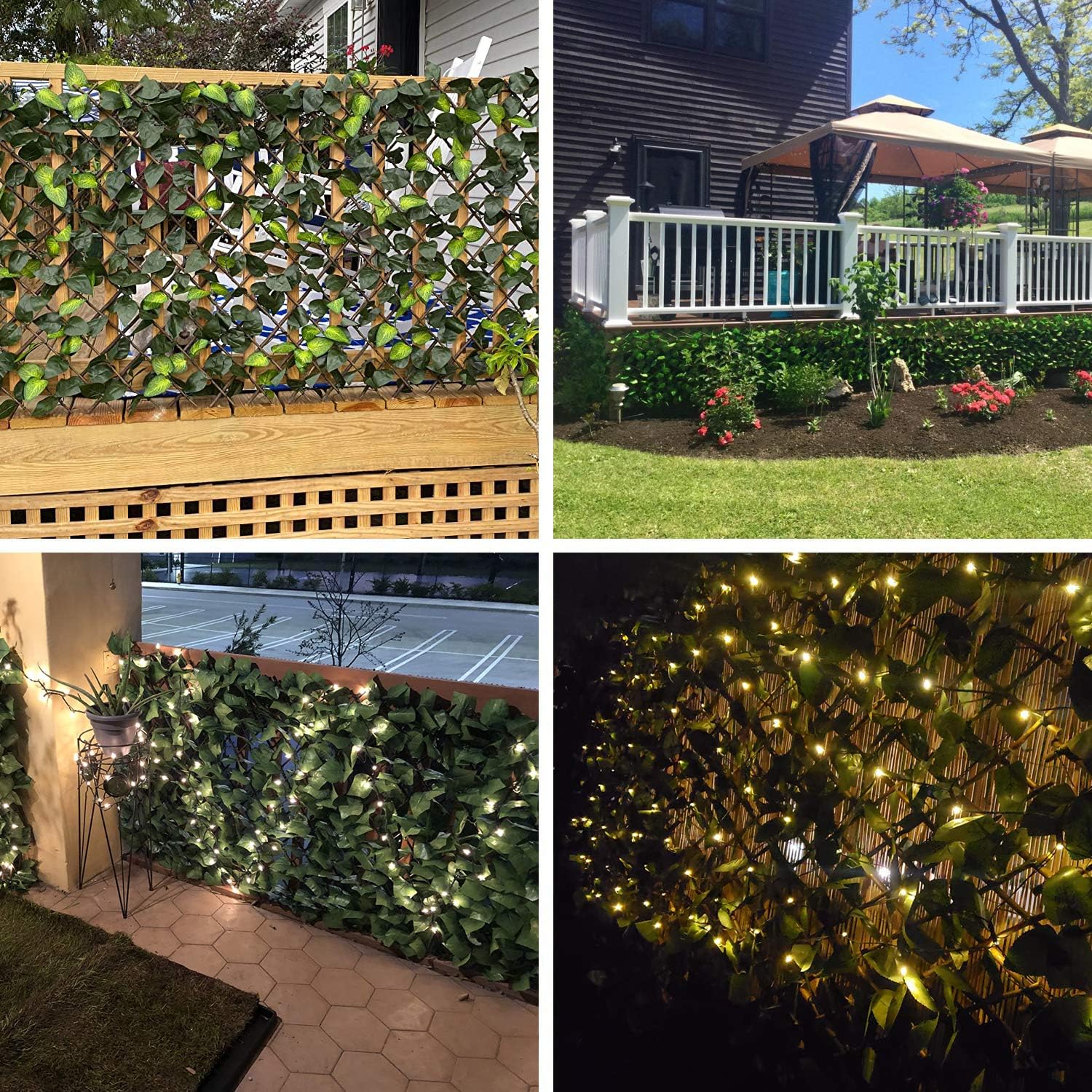 Expandable Artificial Ivy Lattice Privacy Fence Screen, Garden Fencing Panel with Realistic Leaves, Porch-Patio Decor Solution, Vertical Garden Trellis for Backyard Unsightly View Hiding Expandable Artificial Ivy Lattice Privacy Fence Screen, Garden Fencing Panel with Realistic Leaves, Porch-Patio Decor Solution, Vertical Garden Trellis for Backyard Unsightly View Hiding