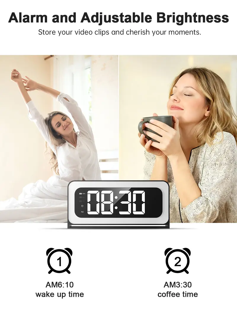 🔥Oferta especial de hoy:Cámara de reloj inalámbrica HD, visión nocturna, detección de movimiento, grabación en bucle, conectividad WiFi 2.4GHz, funcionamiento con batería, visualización remota en tiempo real, perfecta para monitoreo de hogar