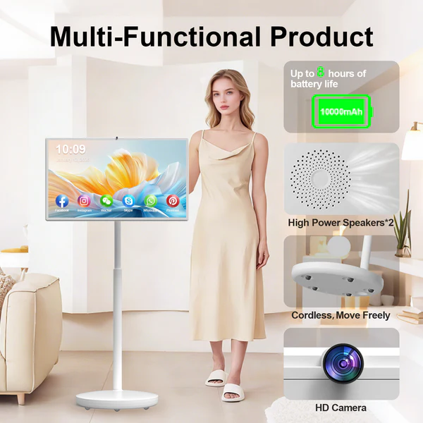 StanbyMe el único Smart TV portátil y táctil que te acompaña estés donde estés.