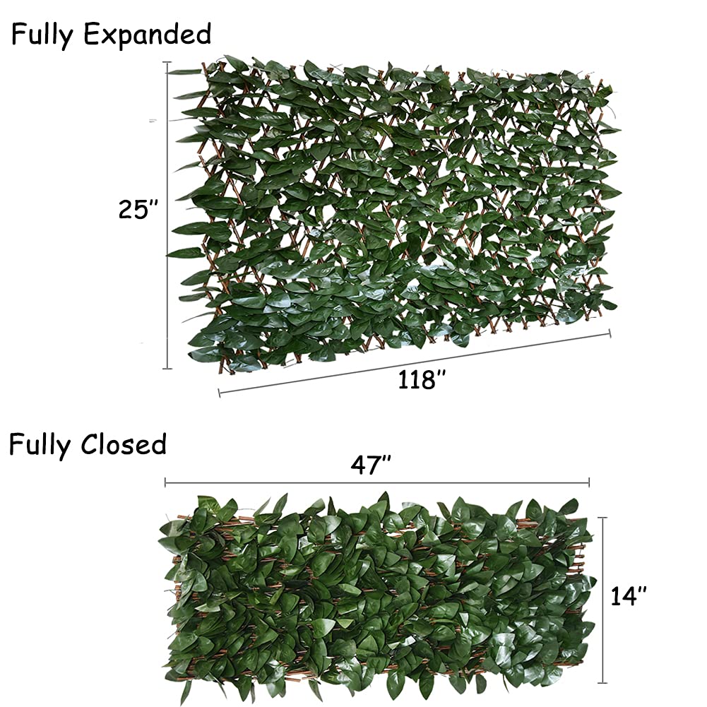 Expandable Artificial Ivy Lattice Privacy Fence Screen, Garden Fencing Panel with Realistic Leaves, Porch-Patio Decor Solution, Vertical Garden Trellis for Backyard Unsightly View Hiding Expandable Artificial Ivy Lattice Privacy Fence Screen, Garden Fencing Panel with Realistic Leaves, Porch-Patio Decor Solution, Vertical Garden Trellis for Backyard Unsightly View Hiding