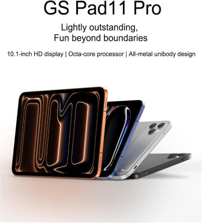 Tablet GS Pad 11 Pro 10.1" HD IPS 4G Wi-Fi Octa-Core MT6750 Dual AI Camera Bluetooth Dual Speakers Ultra Slim Android Tablet (cor de laranja)