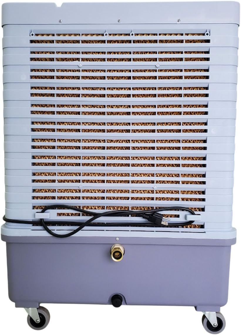 Enfriador Evaporativo Portátil 40 Litros Industrial Uso Rudo - Climatizador para Taller, Almacén, Exterior - 210W