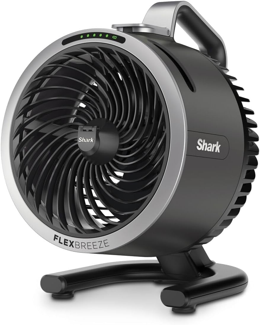 FlexBreeze HydroGo - Ventilador portátil ultrapotente con niebla evaporativa interior + exterior, hasta 70 pies de alcance, con cable e inalámbrico, hasta 12 horas batería,