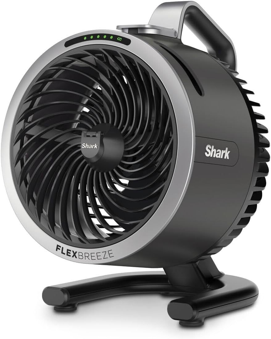 FlexBreeze HydroGo - Ventilador portátil ultrapotente con niebla evaporativa interior + exterior, hasta 70 pies de alcance, con cable e inalámbrico, hasta 12 horas batería,