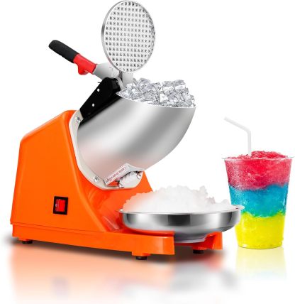 zenchef actualizado 300 W eléctrico Ice Shaver hielo Shaved máquina cono de nieve Maker 143 lbs, Anaranjado