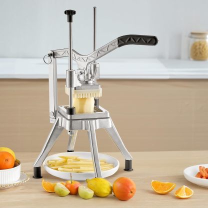 Picador comercial de verduras con 4 cuchillas de repuesto, cortador de patatas francesas de acero inoxidable y cortador de frutas para restaurantes y cocina casera