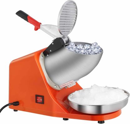 zenchef actualizado 300 W eléctrico Ice Shaver hielo Shaved máquina cono de nieve Maker 143 lbs, Anaranjado