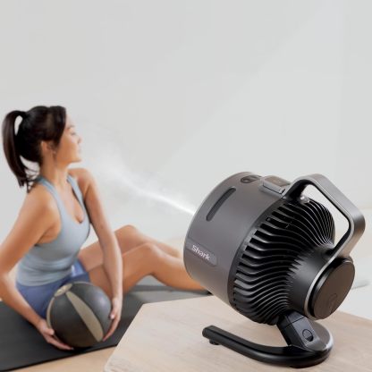 FlexBreeze HydroGo - Ventilador portátil ultrapotente con niebla evaporativa interior + exterior, hasta 70 pies de alcance, con cable e inalámbrico, hasta 12 horas batería,
