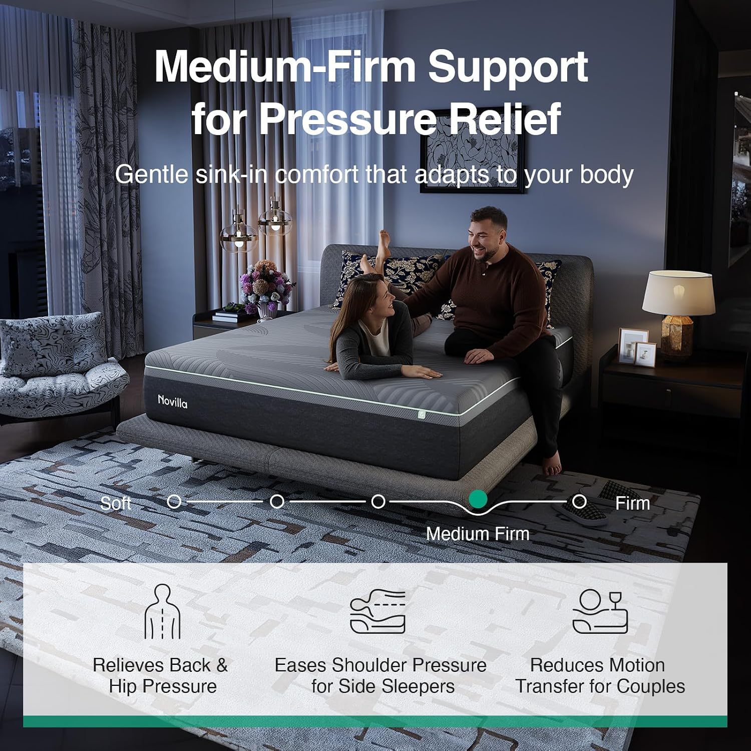 AiryFlow Twin Mattress 10 Inch, Twin Memory Foam Mattress