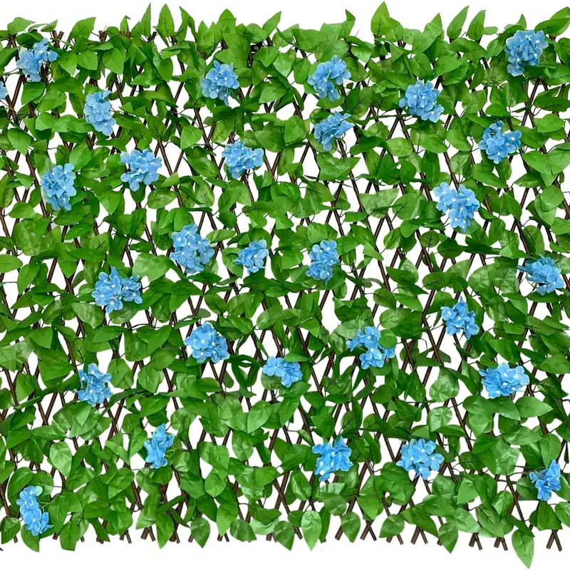Expandable Artificial Ivy Lattice Privacy Fence Screen, Garden Fencing Panel with Realistic Leaves, Porch-Patio Decor Solution, Vertical Garden Trellis for Backyard Unsightly View Hiding