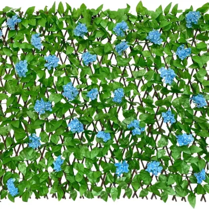 Expandable Artificial Ivy Lattice Privacy Fence Screen, Garden Fencing Panel with Realistic Leaves, Porch-Patio Decor Solution, Vertical Garden Trellis for Backyard Unsightly View Hiding