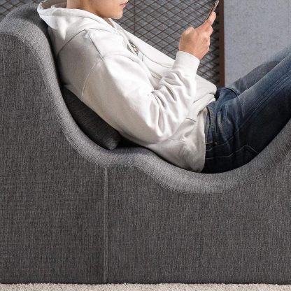 Lotus - Tumbona de Gravedad Cero, reclinable de Espuma para Sala de Estar, posicionamiento ergonómico para una Mejor relajación, Almohada incluida, sin Montaje, Gris Oscuro