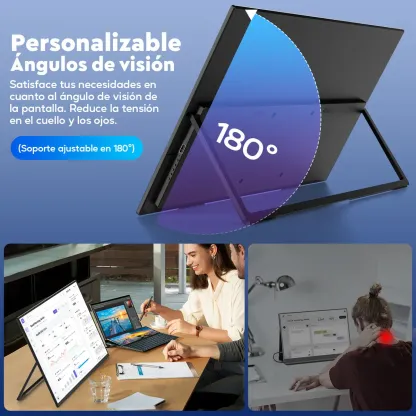 Monitor Portátil 23,8'' P/gamers Ips,soporte Ajustable 180