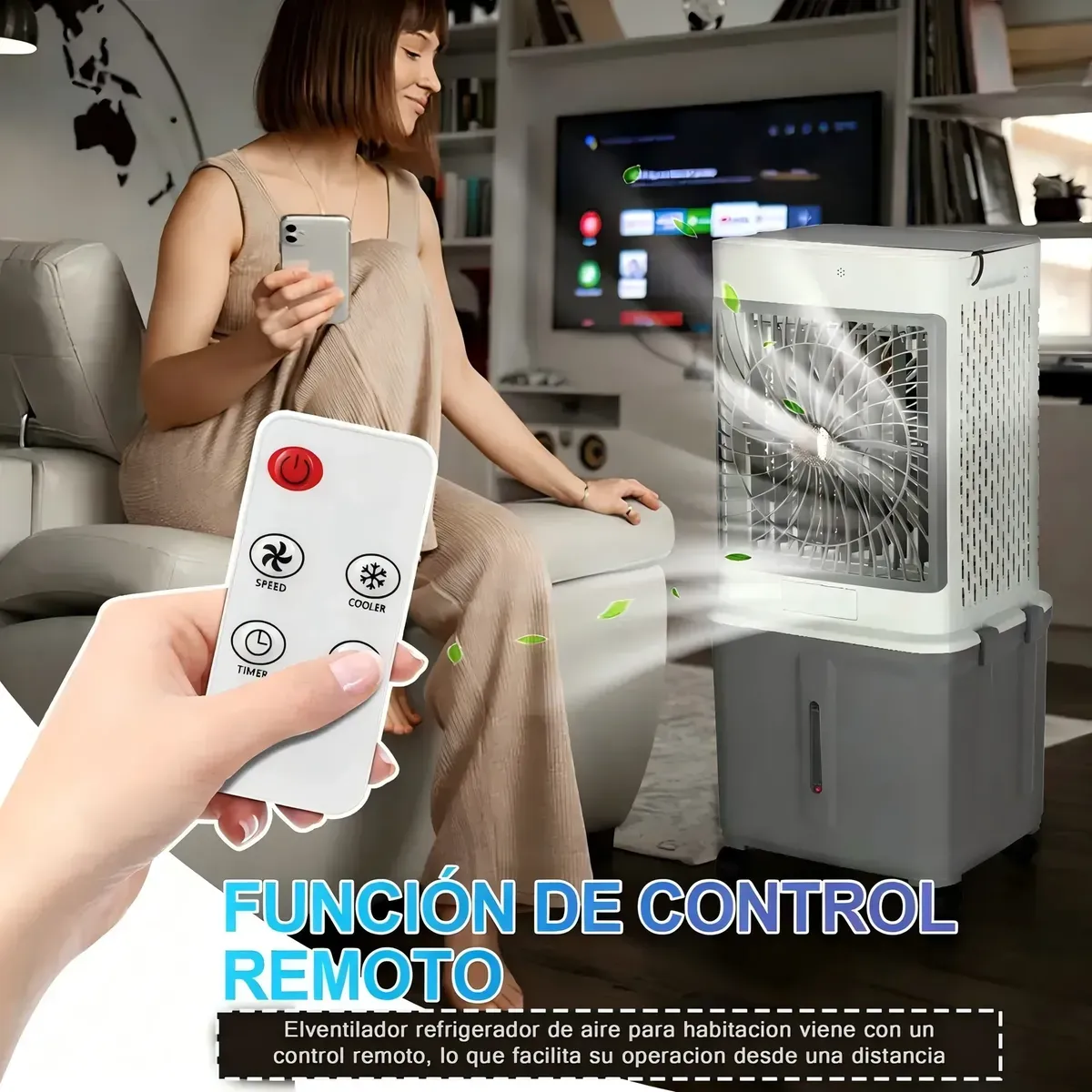 Enfriador De Aire Portátil Acondicionado Ventilador Frio 35l