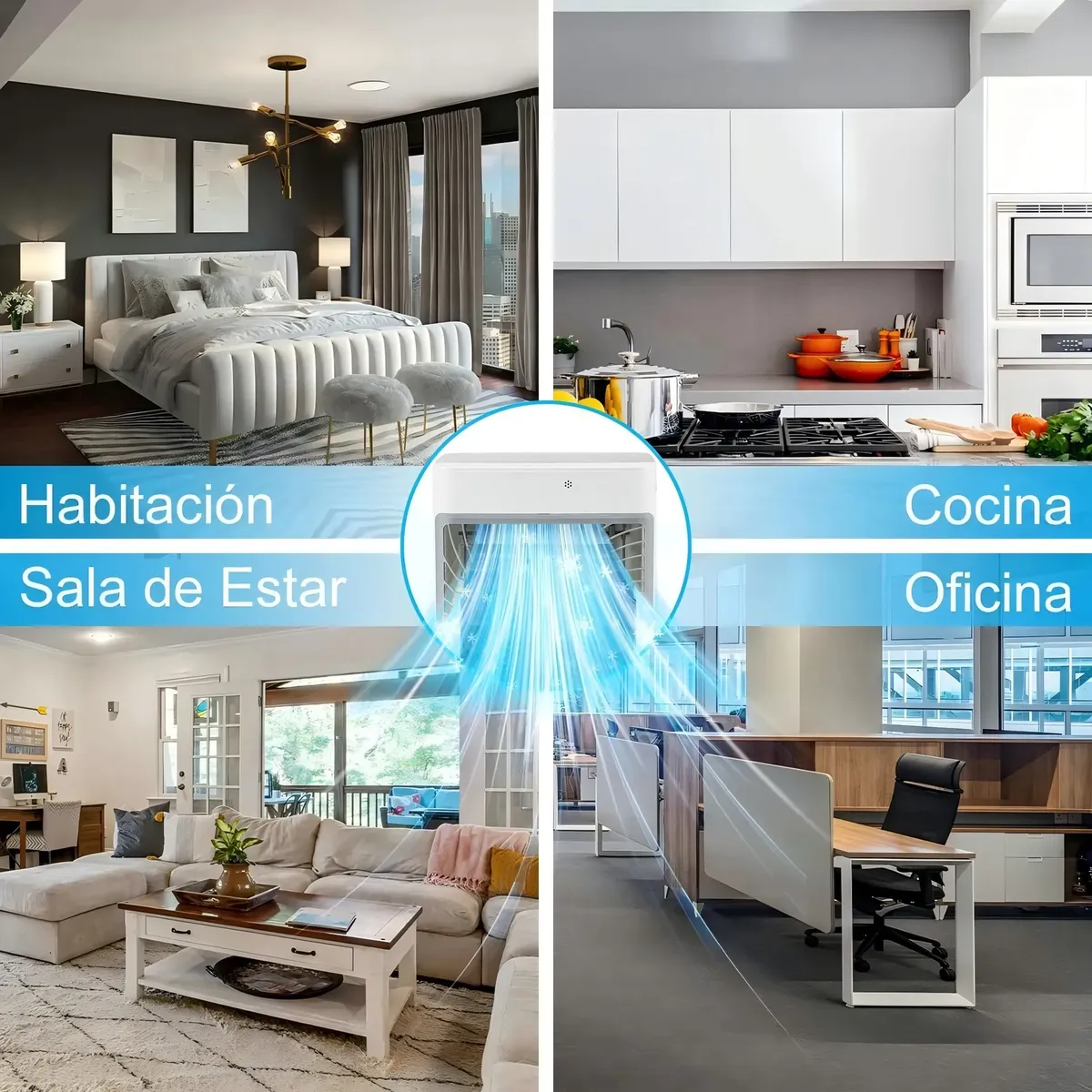 Enfriador De Aire Portátil Acondicionado Ventilador Frio 35l