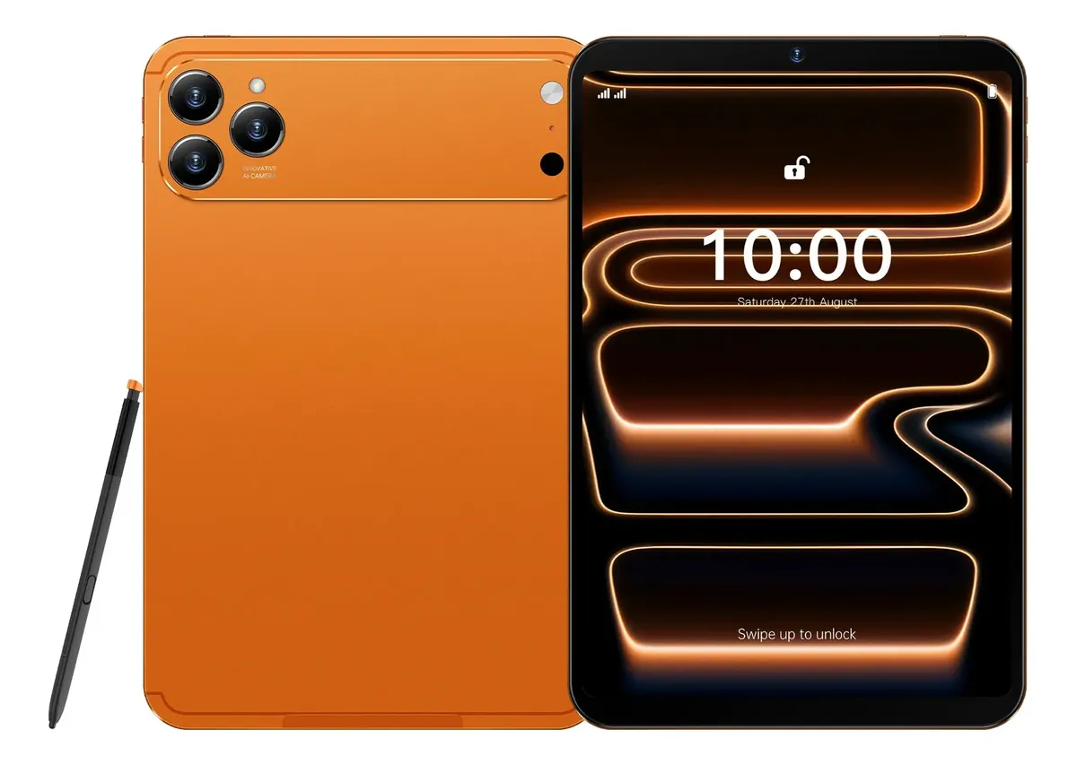 Tablet GS Pad 11 Pro 10.1" HD IPS 4G Wi-Fi Octa-Core MT6750 Dual AI Camera Bluetooth Dual Speakers Ultra Slim Android Tablet (cor de laranja)