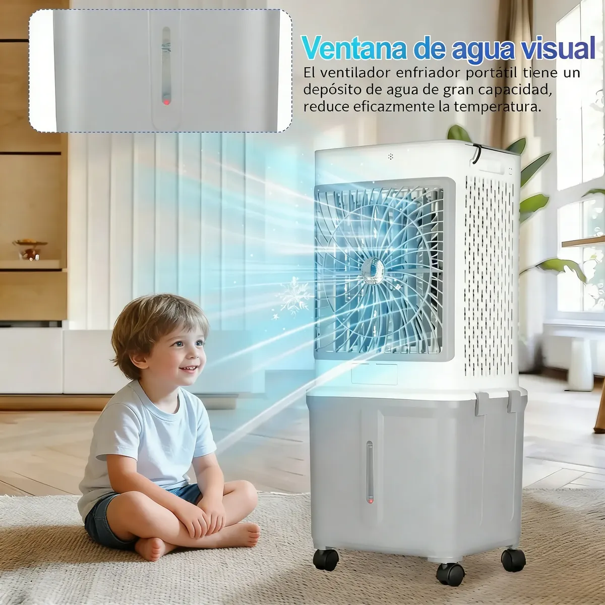 Enfriador De Aire Portátil Acondicionado Ventilador Frio 35l