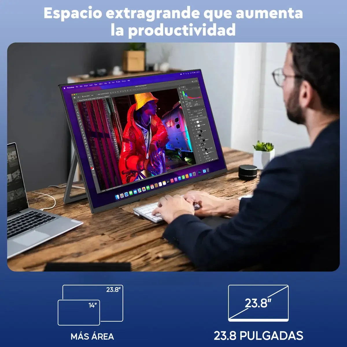 Monitor Portátil 23,8'' P/gamers Ips,soporte Ajustable 180