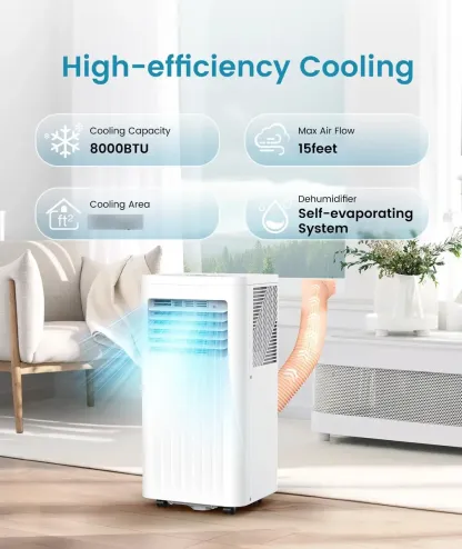 Aire Acondicionado Portátil 8000 Btu Refrigeración Y Ventila