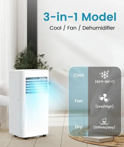 Aire Acondicionado Portátil 8000 Btu Refrigeración Y Ventila