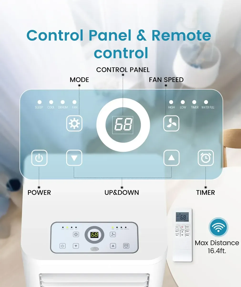 Aire Acondicionado Portátil 8000 Btu Refrigeración Y Ventila