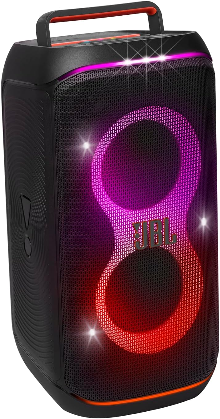 JBL Partybox Club 120 Bocina Portátil Efecto Luz LED, Bluetooth, 160W de Potencia, Reproducción 12 Horas, Resistente al Agua IPX4 - Negro
