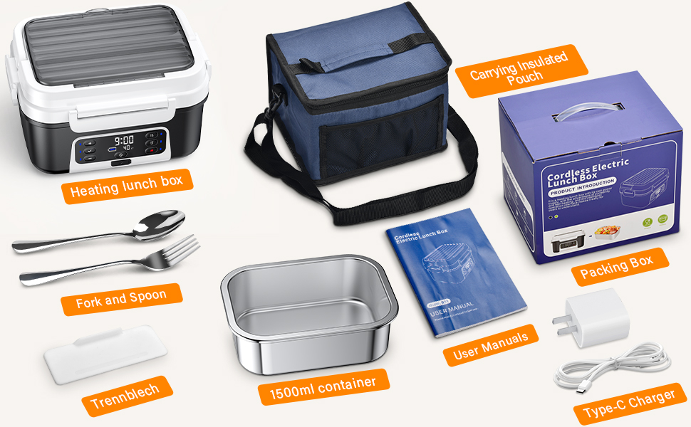 Colecci&oacute;n de varios accesorios electr&oacute;nicos o tecnol&oacute;gicos que se muestran en forma de cuadr&iacute;cula, incluidos estuches, cargadores y cables con etiquetas de precio de color naranja.